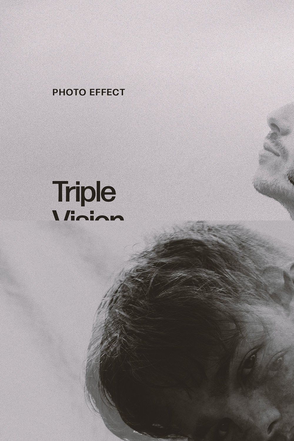 Triple Vision Photo Effect pinterest preview image.