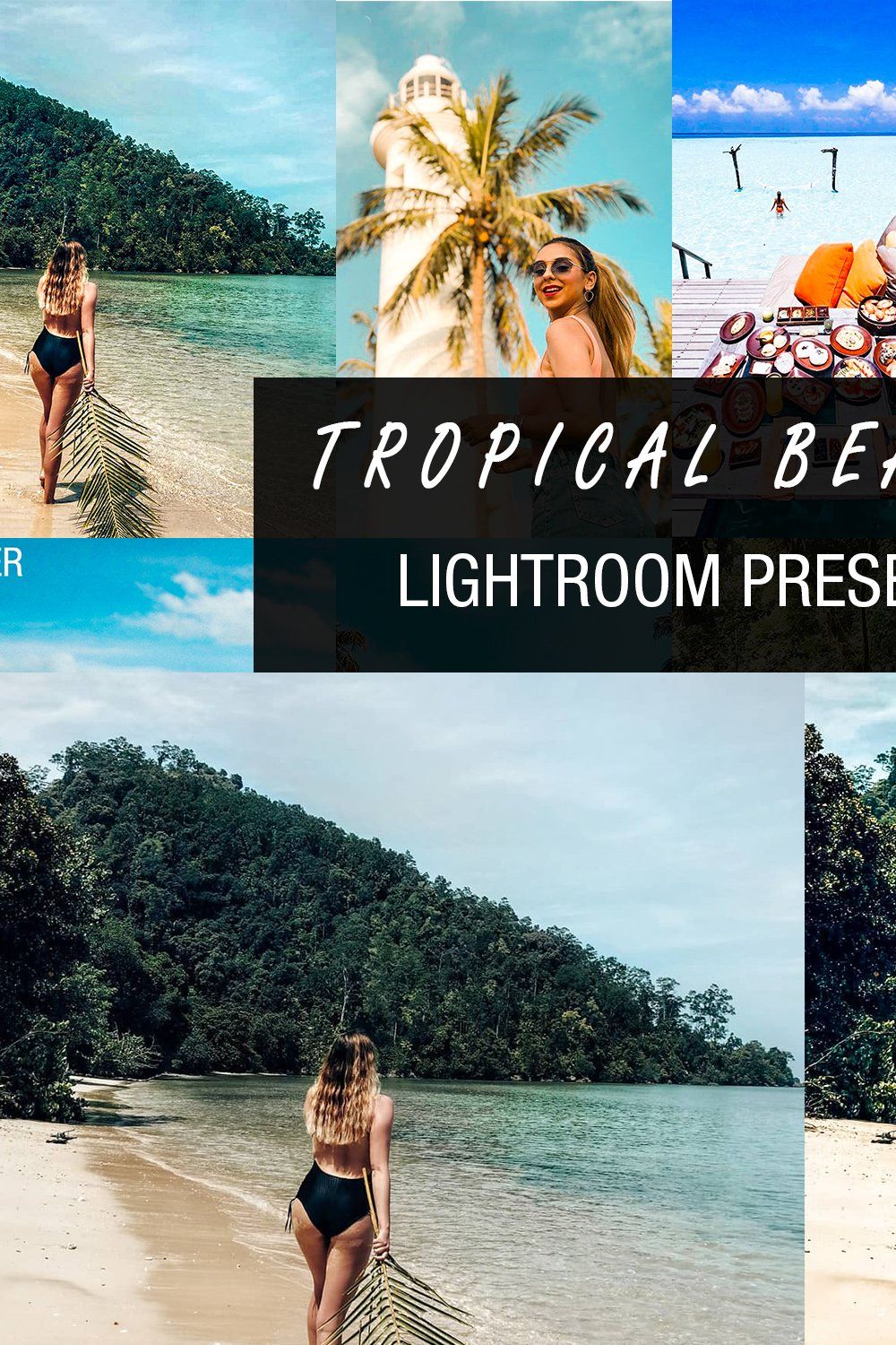 tropical beach lightroom preset pinterest preview image.