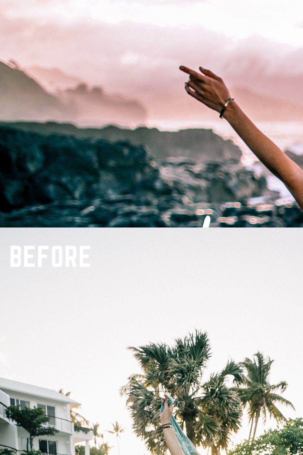 Tropical Presets For Adobe Lightroom pinterest preview image.