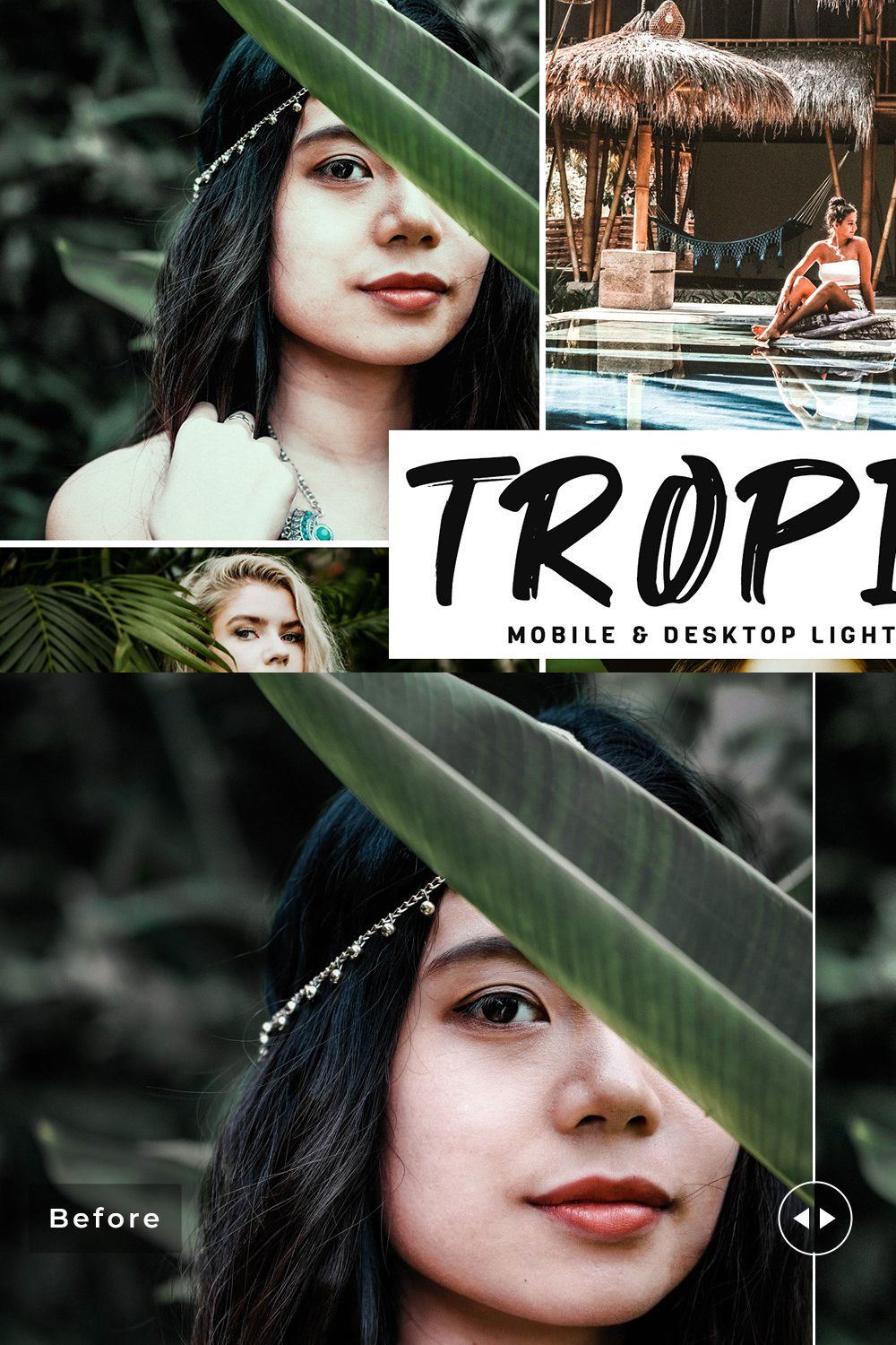 Tropical Pro Lightroom Presets pinterest preview image.