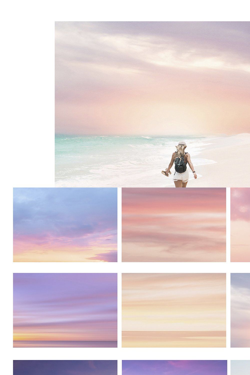 Tropical Sky Overlays, Sunset, JPGs pinterest preview image.