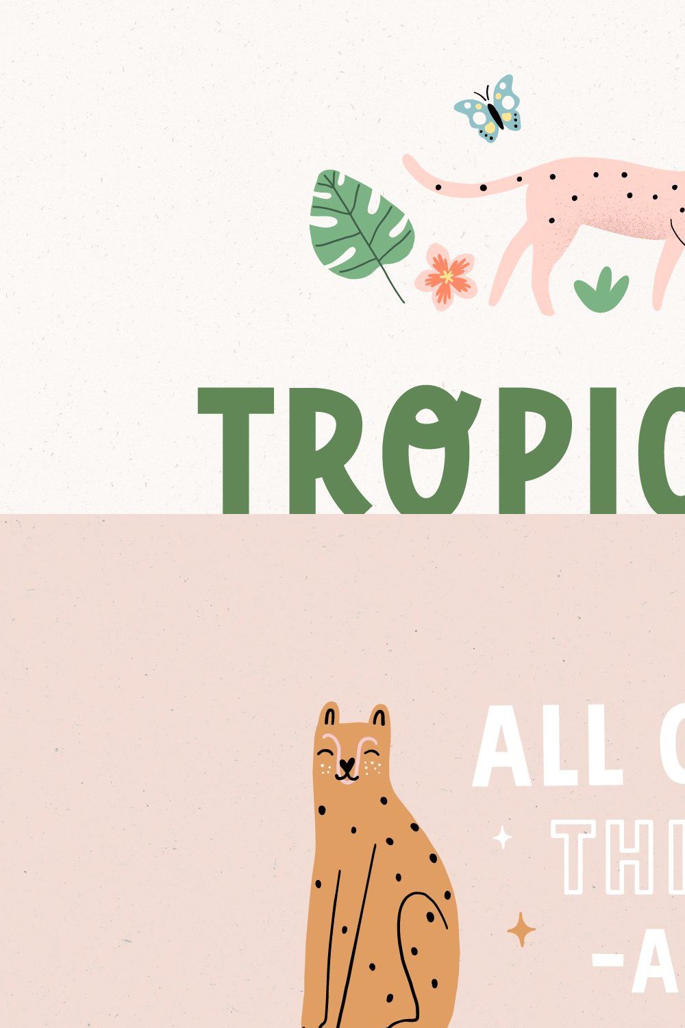 TROPICANA | Playful font pinterest preview image.