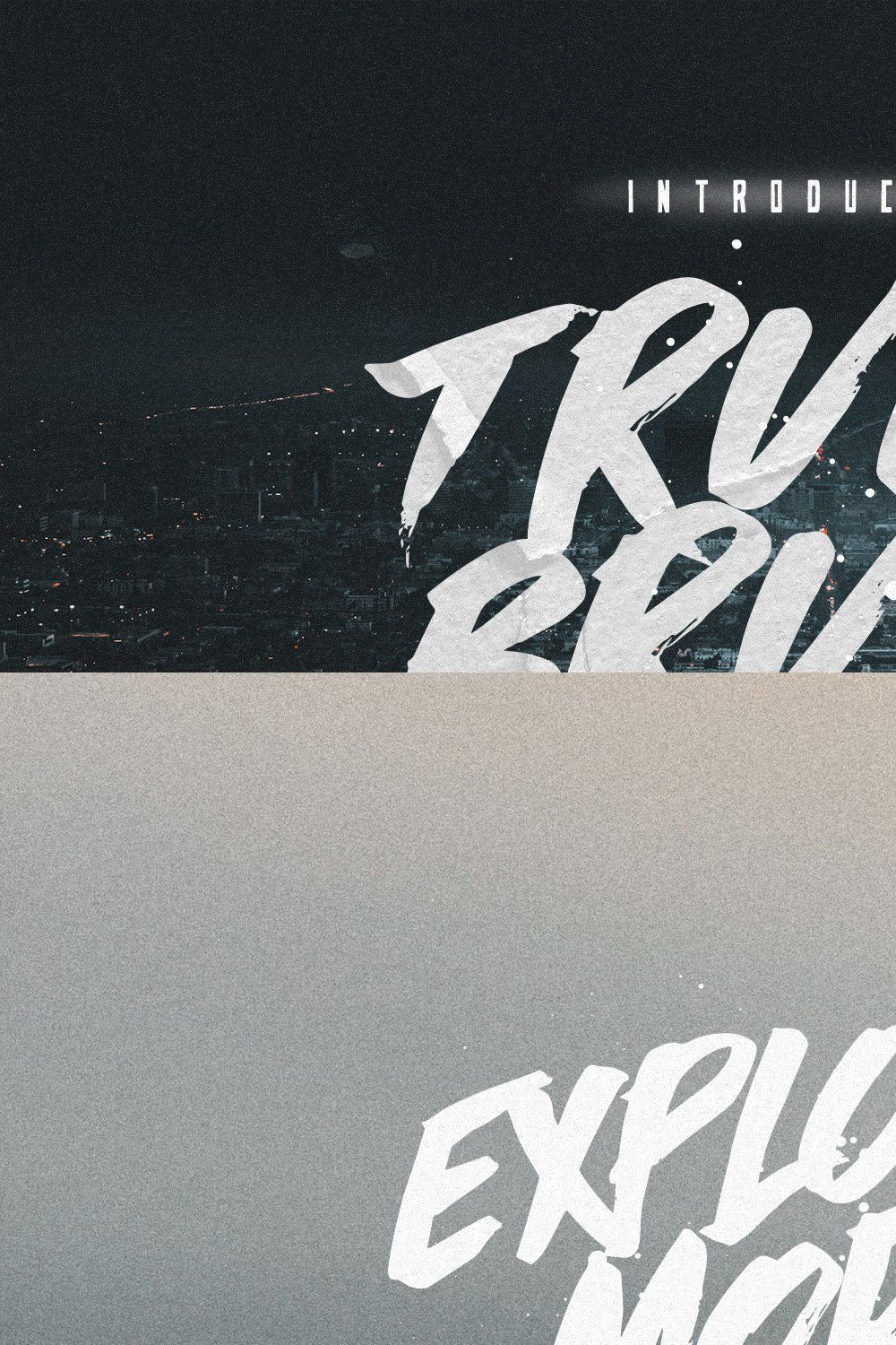 True Brush Font pinterest preview image.