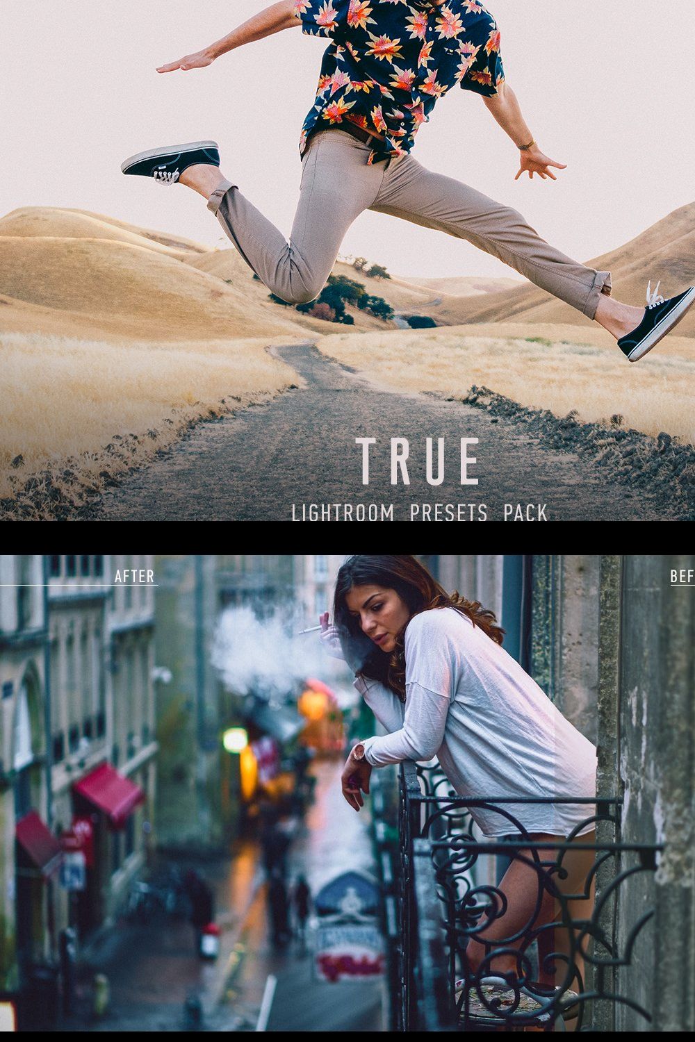 True Lightroom 33 presets pack pinterest preview image.