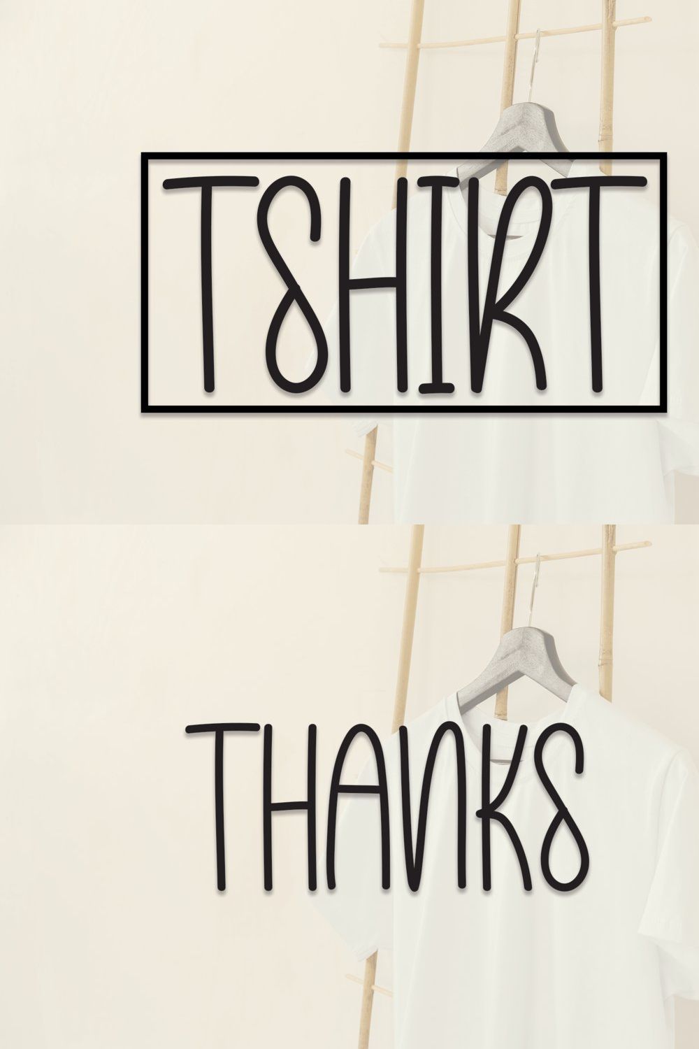 Tshirt | Script Font pinterest preview image.