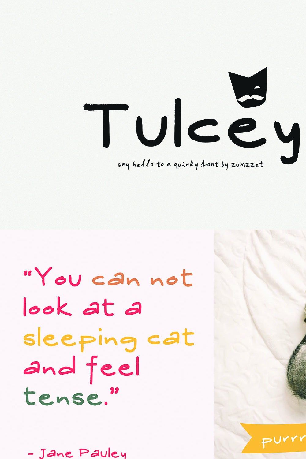Tulcey Quirky & Playful Font pinterest preview image.