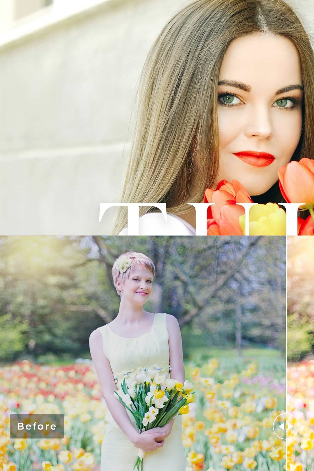 Tulip Pro Lightroom Presets pinterest preview image.