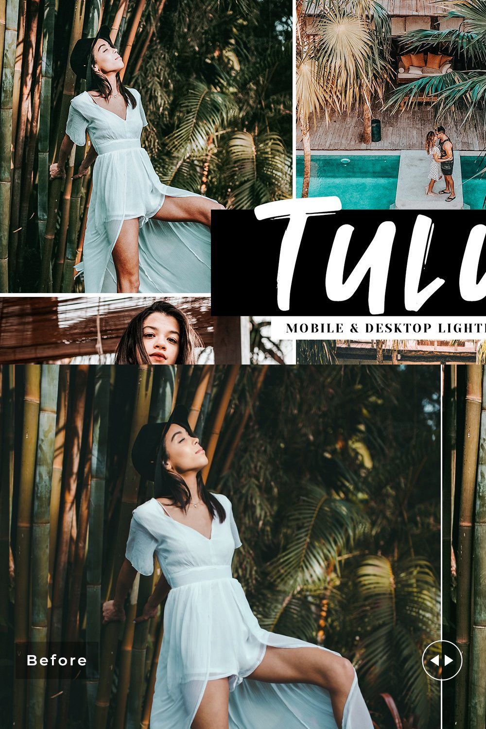 Tulum Lightroom Presets Collection pinterest preview image.