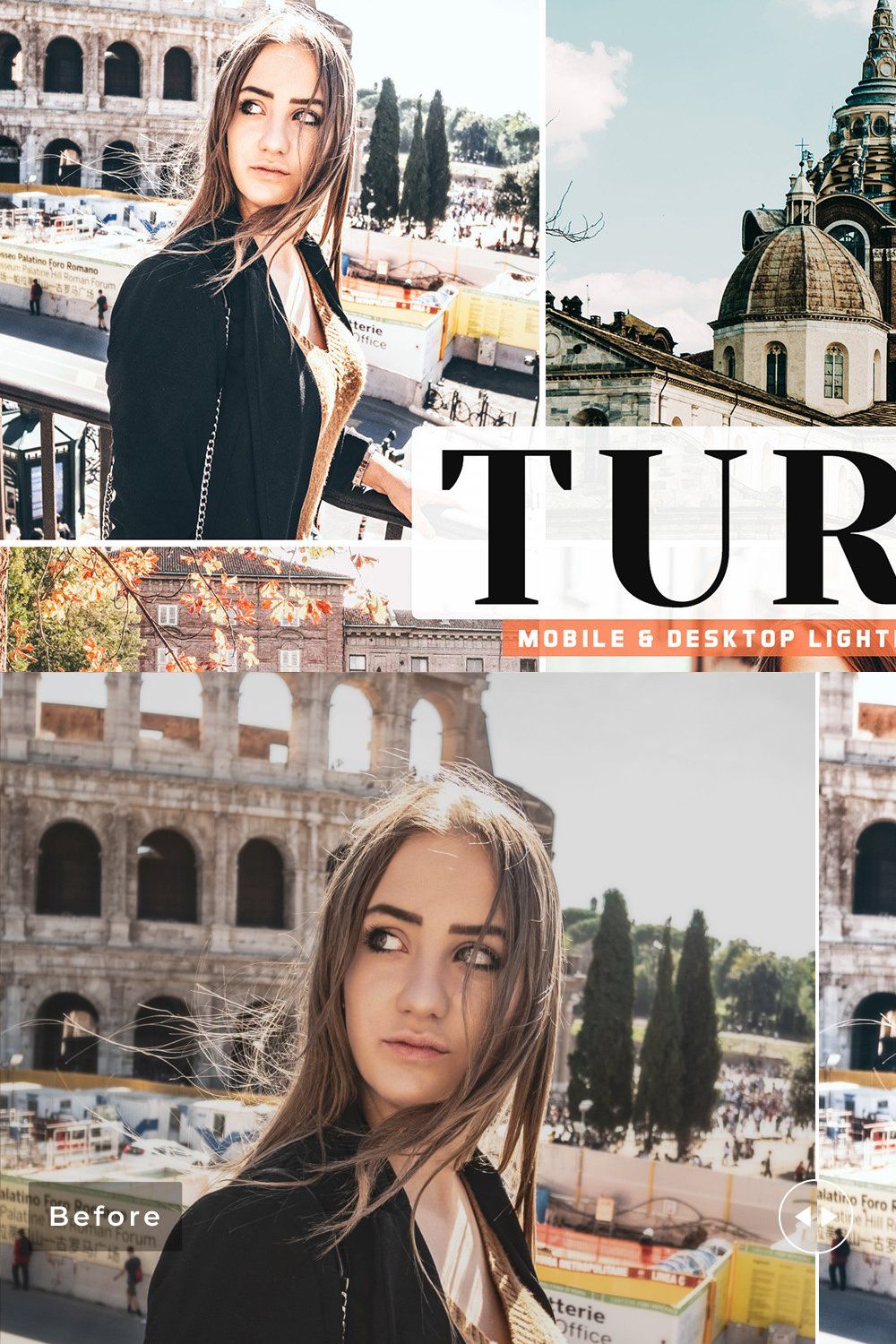 Turin Pro Lightroom Presets pinterest preview image.