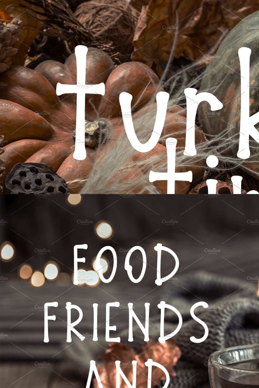 Turkey Time Handmade Font pinterest preview image.