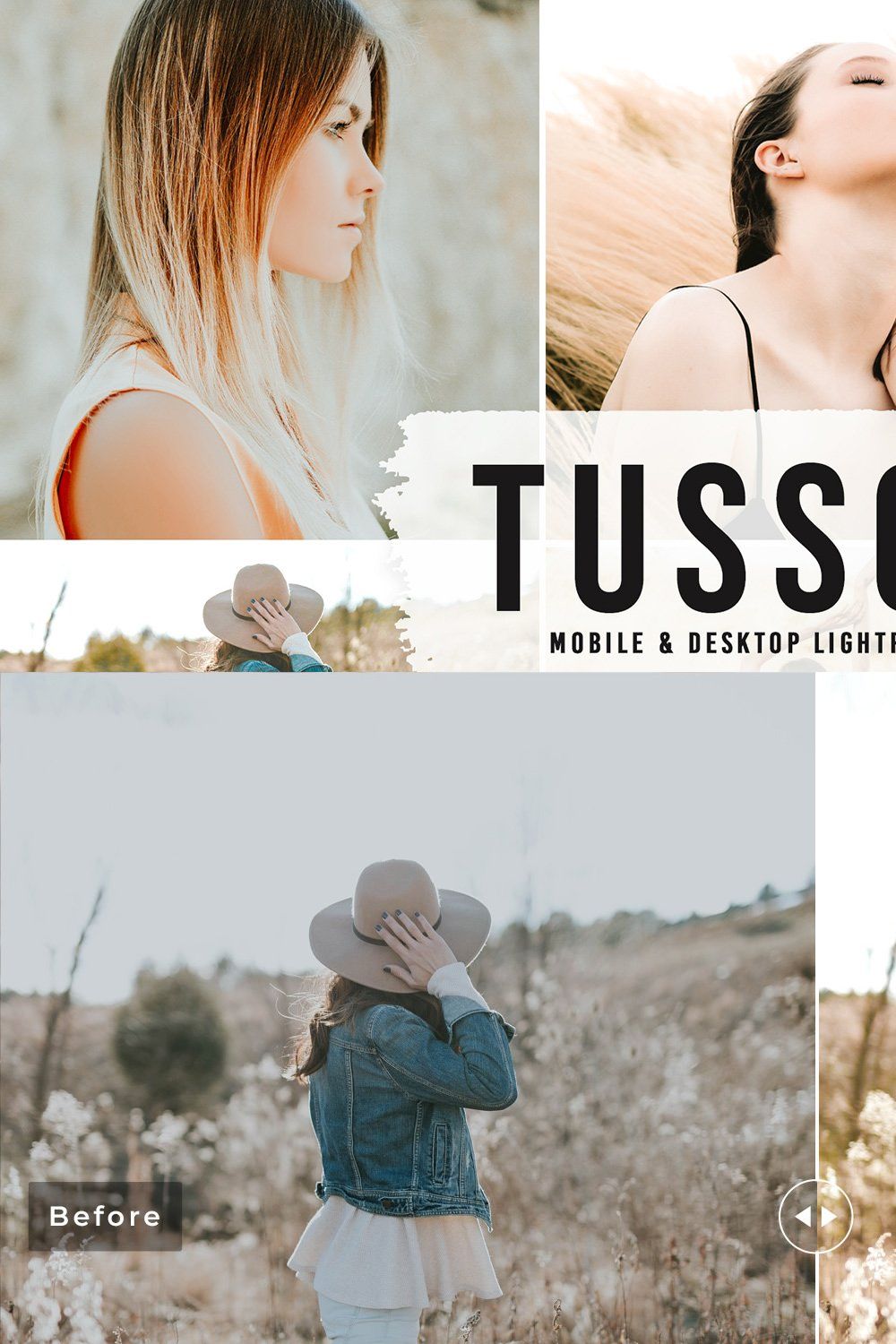 Tussock Pro Lightroom Presets pinterest preview image.