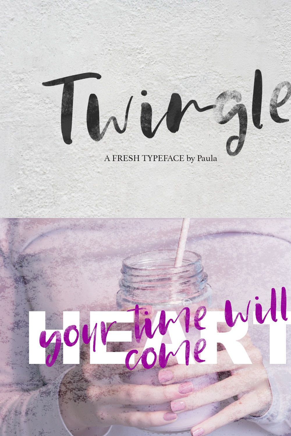 Twingle | Scrip + SVG Font pinterest preview image.