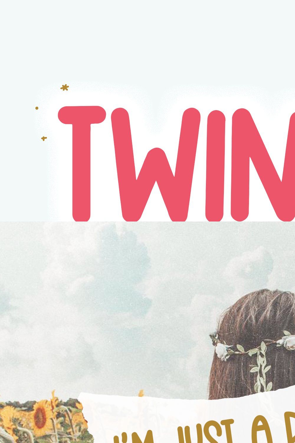 Twinkle | Handwritten Display Font pinterest preview image.