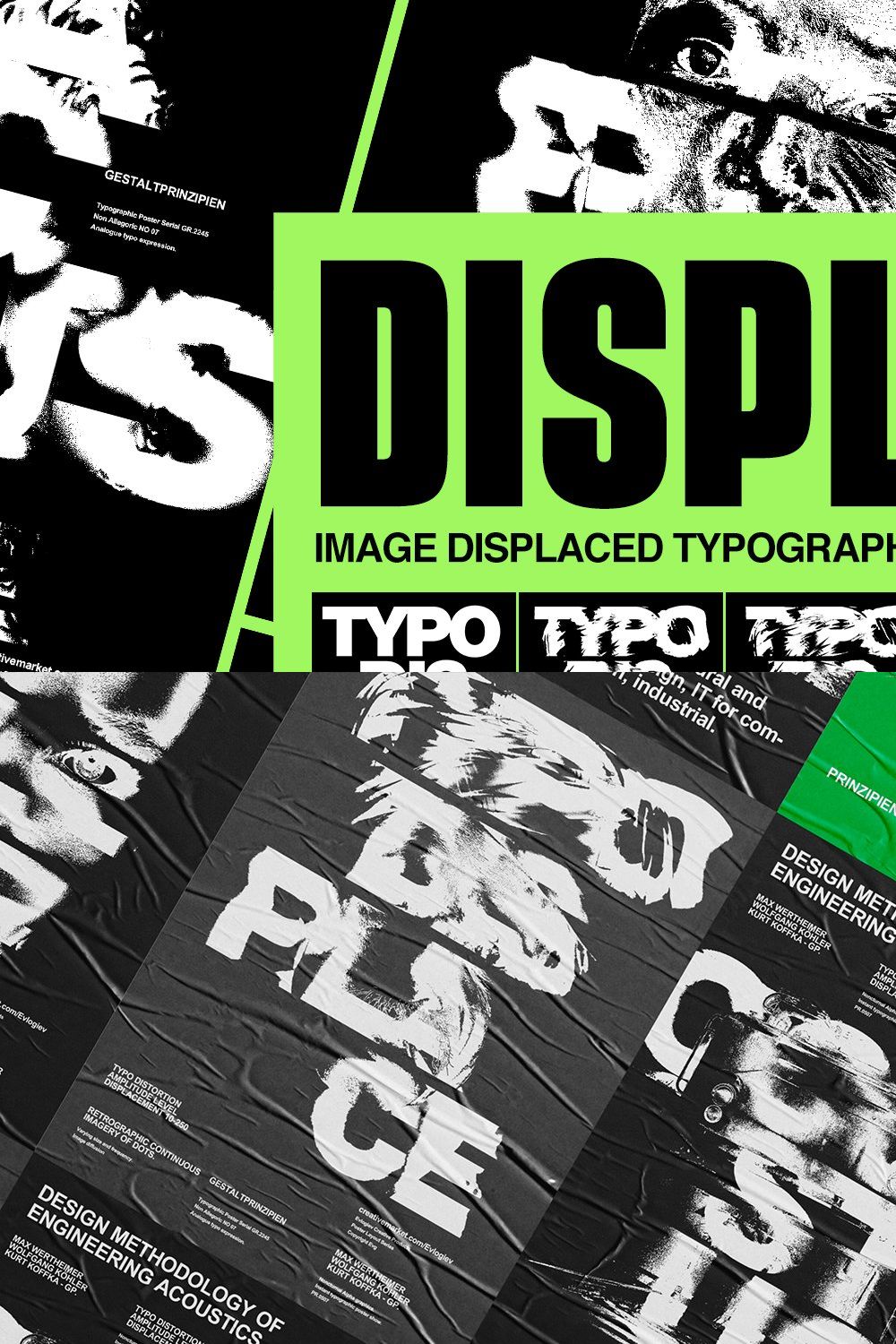 Type Displace Animation Template pinterest preview image.