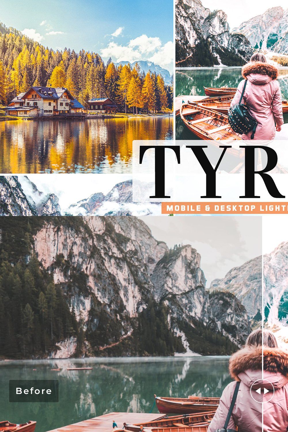 Tyrol Pro Lightroom Presets pinterest preview image.