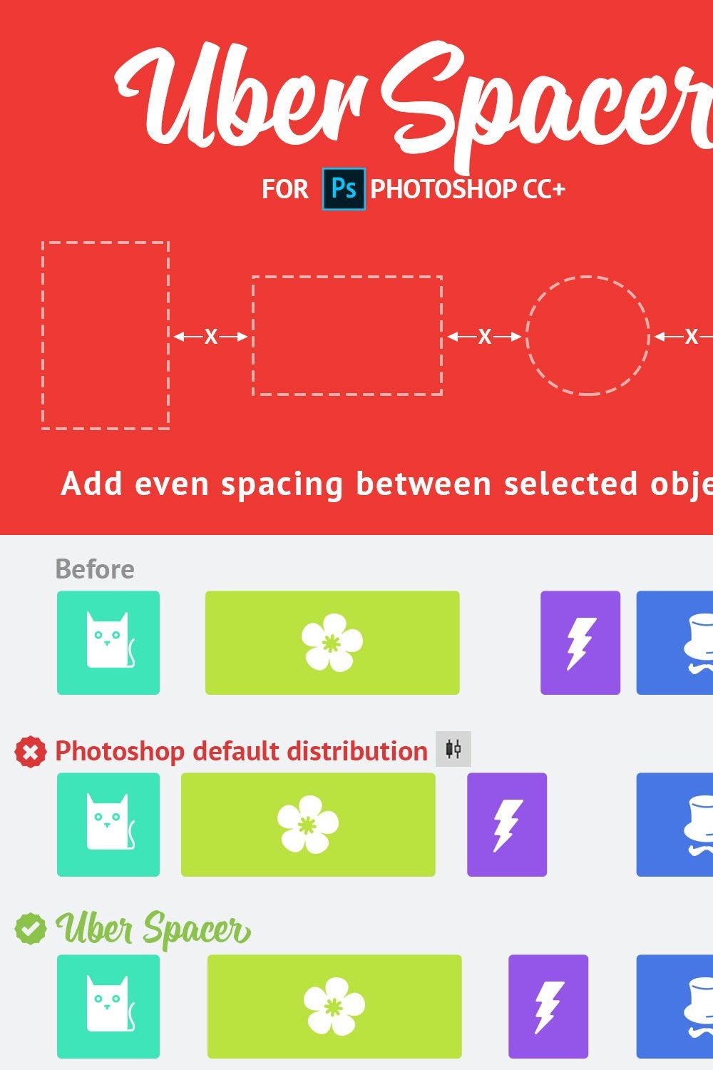 UberSpacer plugin for Photoshop pinterest preview image.
