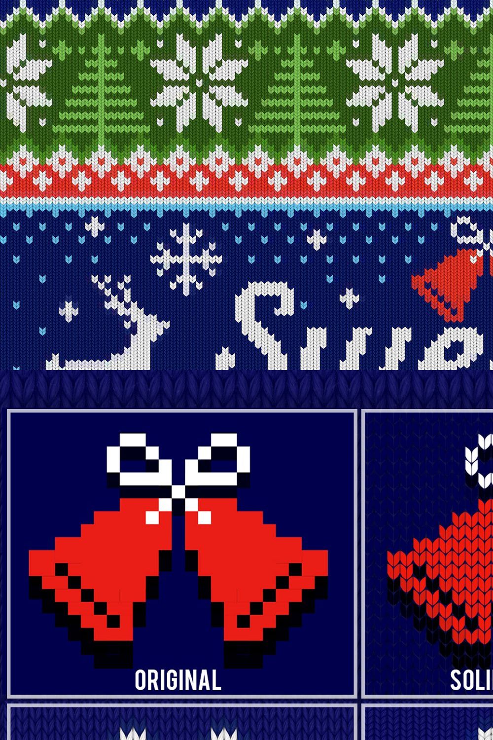 Ugly Christmas Sweater Photoshop Act pinterest preview image.