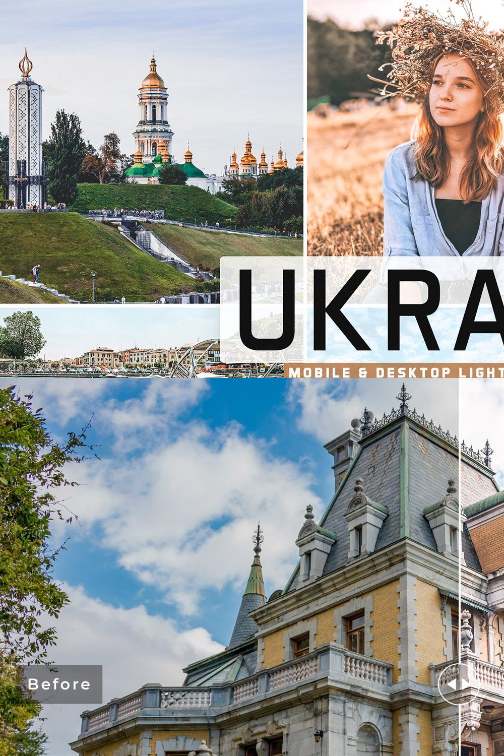 Ukraine Pro Lightroom Presets pinterest preview image.