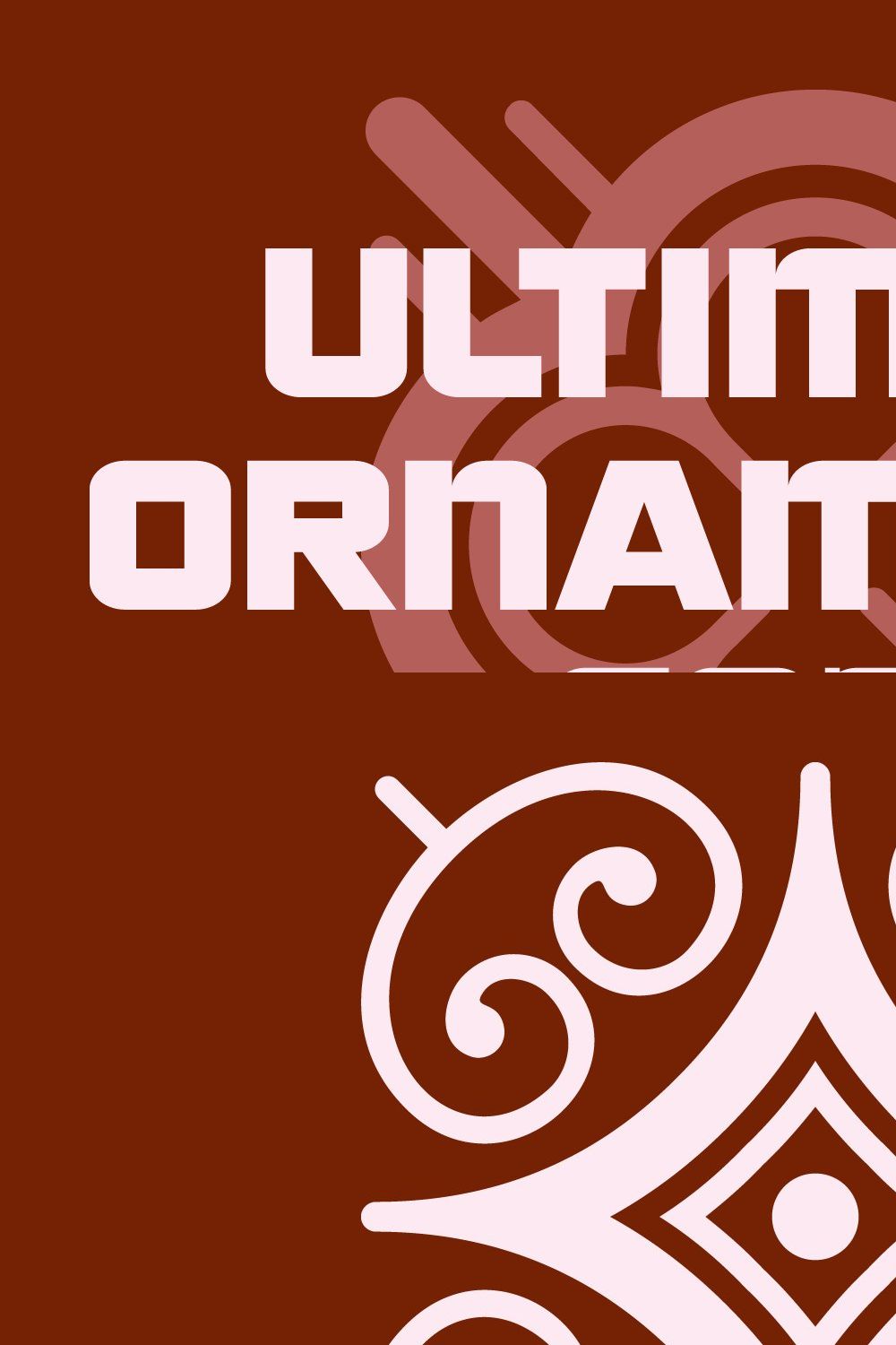 Ultimate Ornaments Font pinterest preview image.