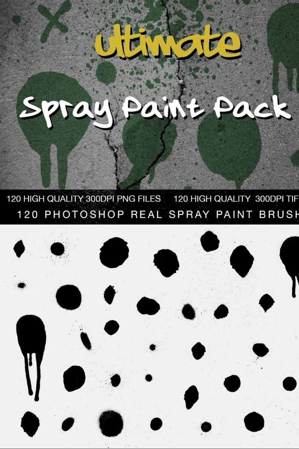 Ultimate Real Spray Paint Pack v1 pinterest preview image.