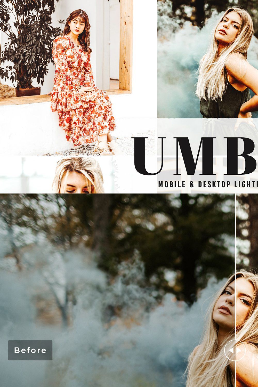 Umber Pro Lightroom Presets pinterest preview image.