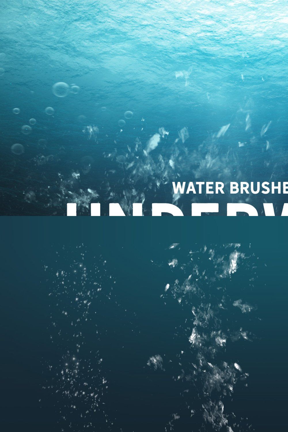 Underwater Brush set pinterest preview image.