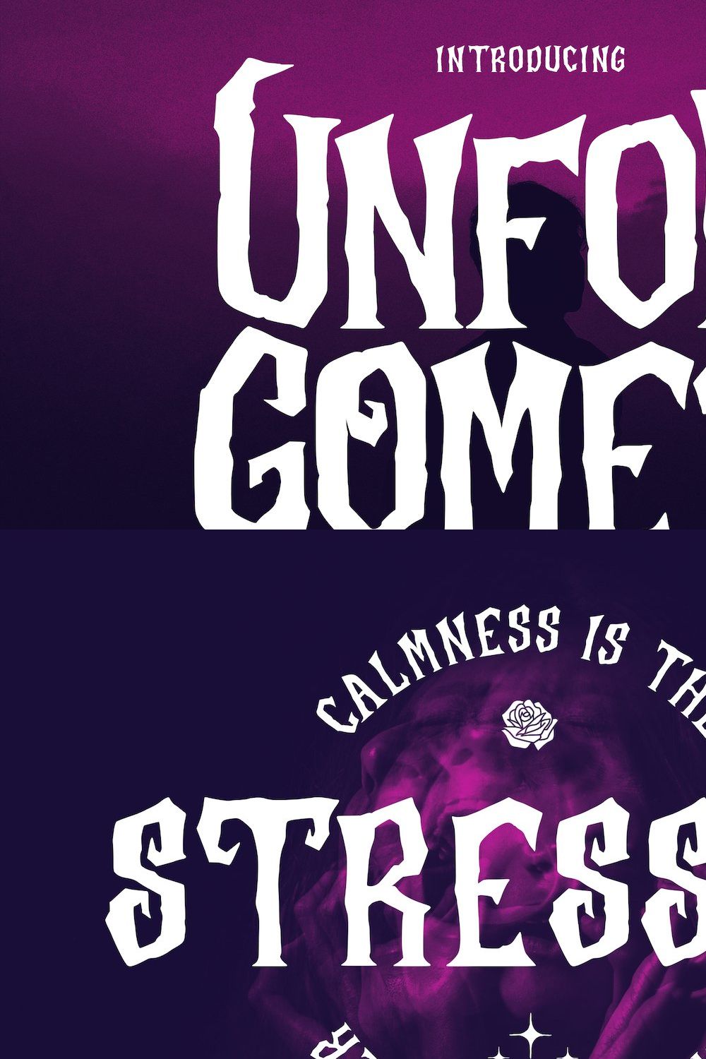 Unforgomen Blackletter Display Font pinterest preview image.