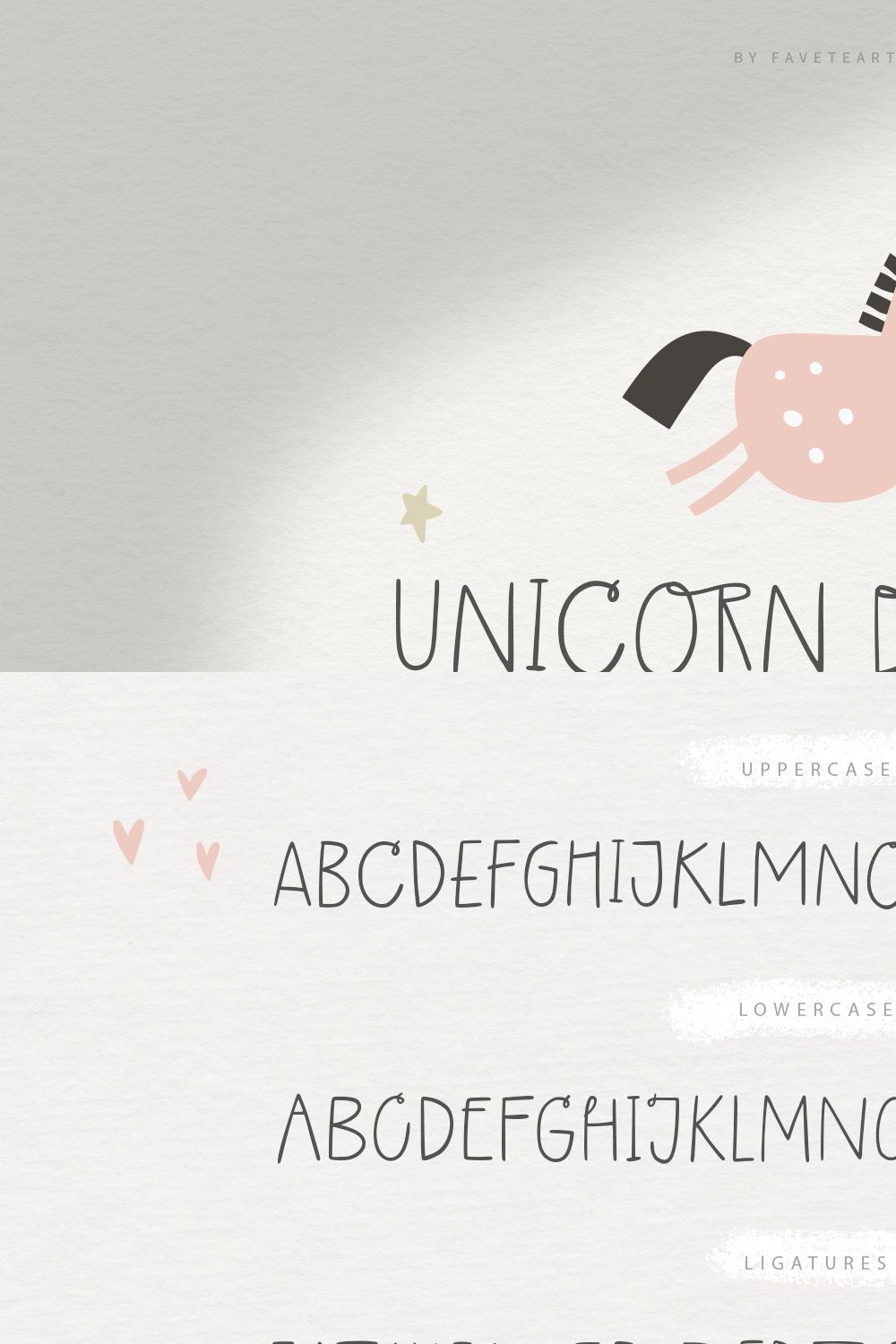 Unicorn Dreams - cute kids font pinterest preview image.