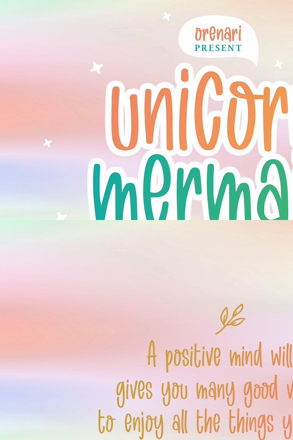 Unicorn Mermaid pinterest preview image.