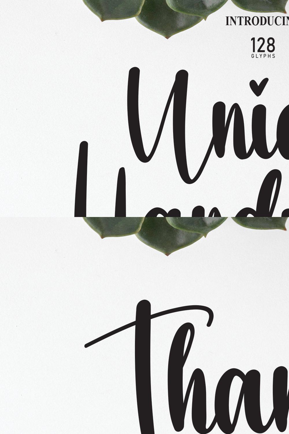 Unique Handmade | Script Font pinterest preview image.