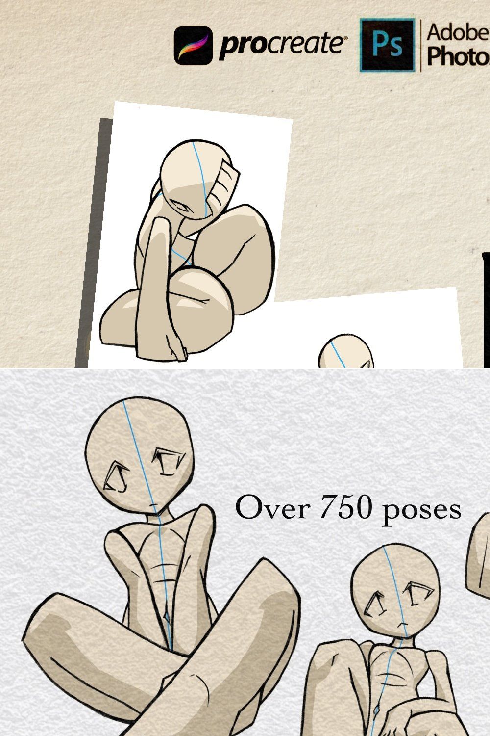 ~ Universal collection of poses ~ pinterest preview image.