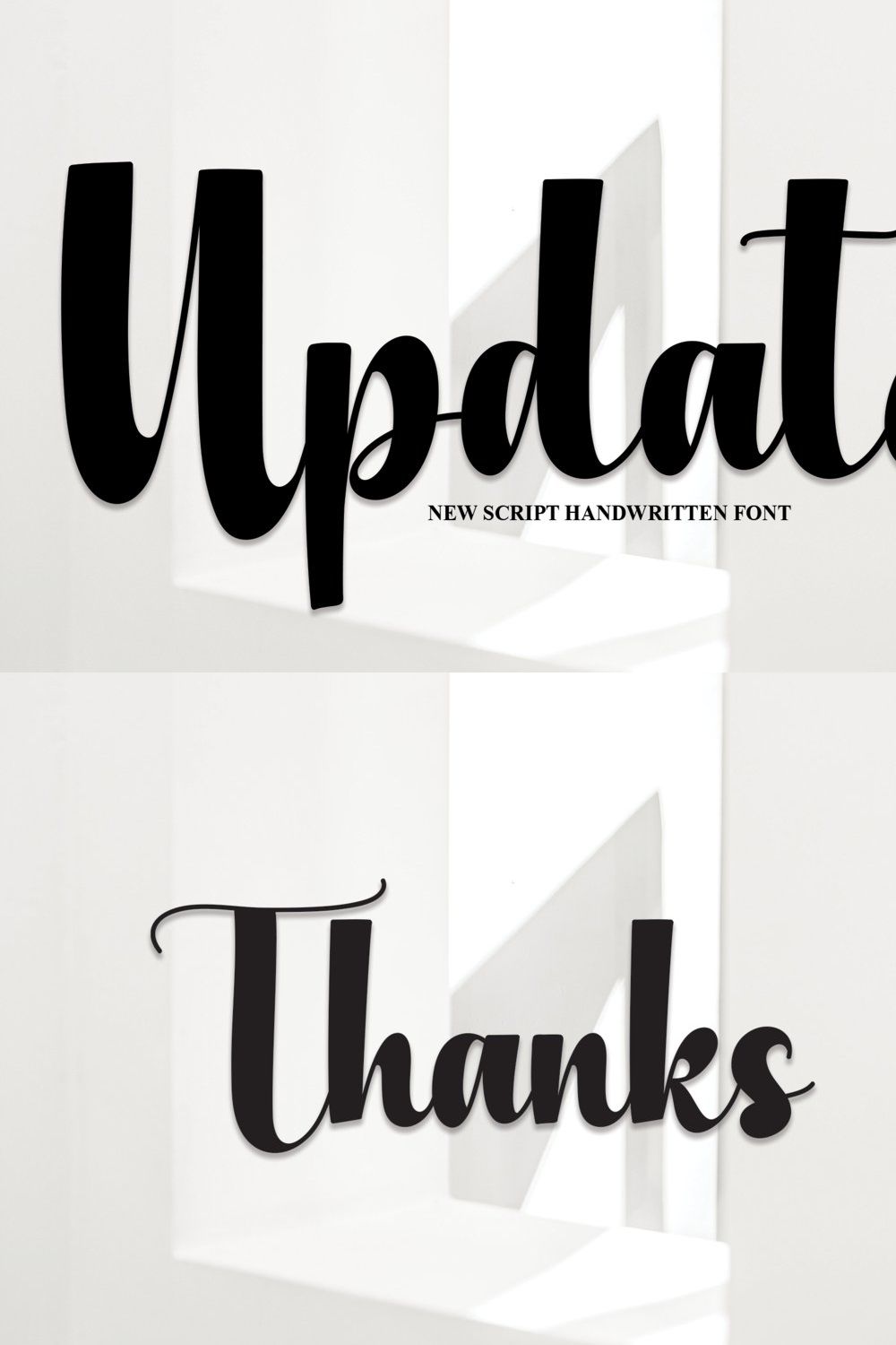 Update | Script Font pinterest preview image.