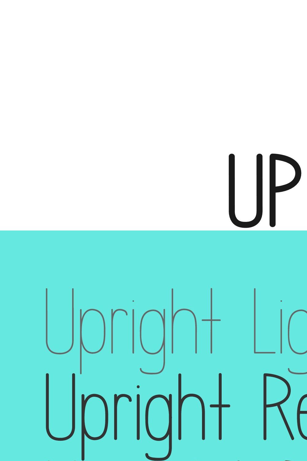 Upright — A Sans Serif Font Family pinterest preview image.