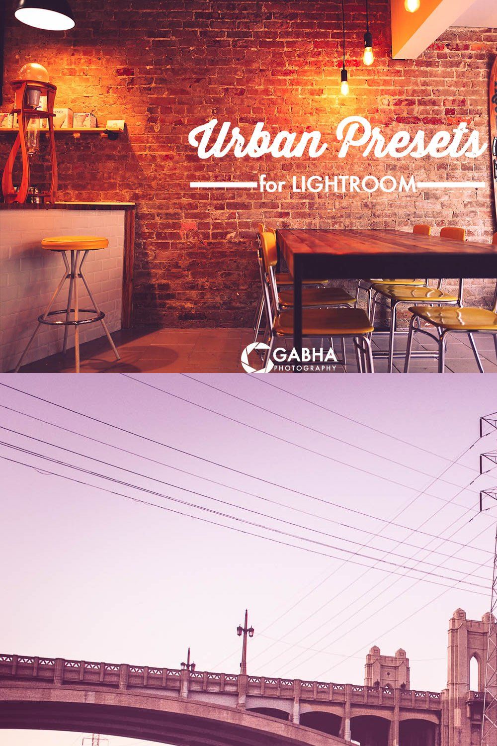 Urban Presets for Lightroom pinterest preview image.