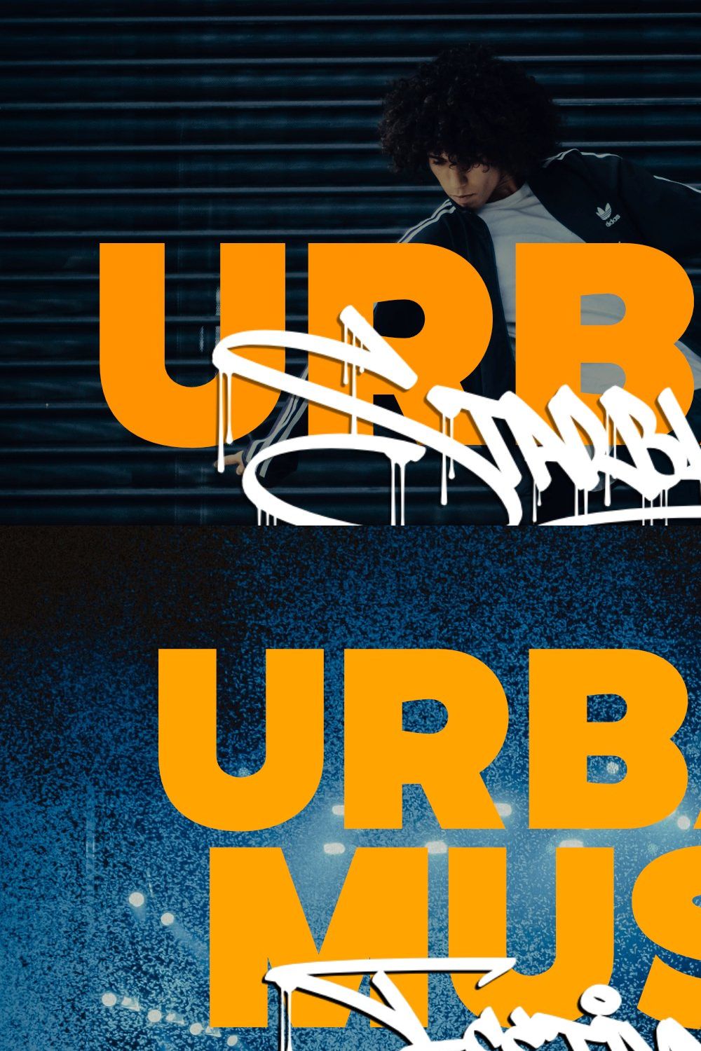 Urban Starblues - Font Duo pinterest preview image.