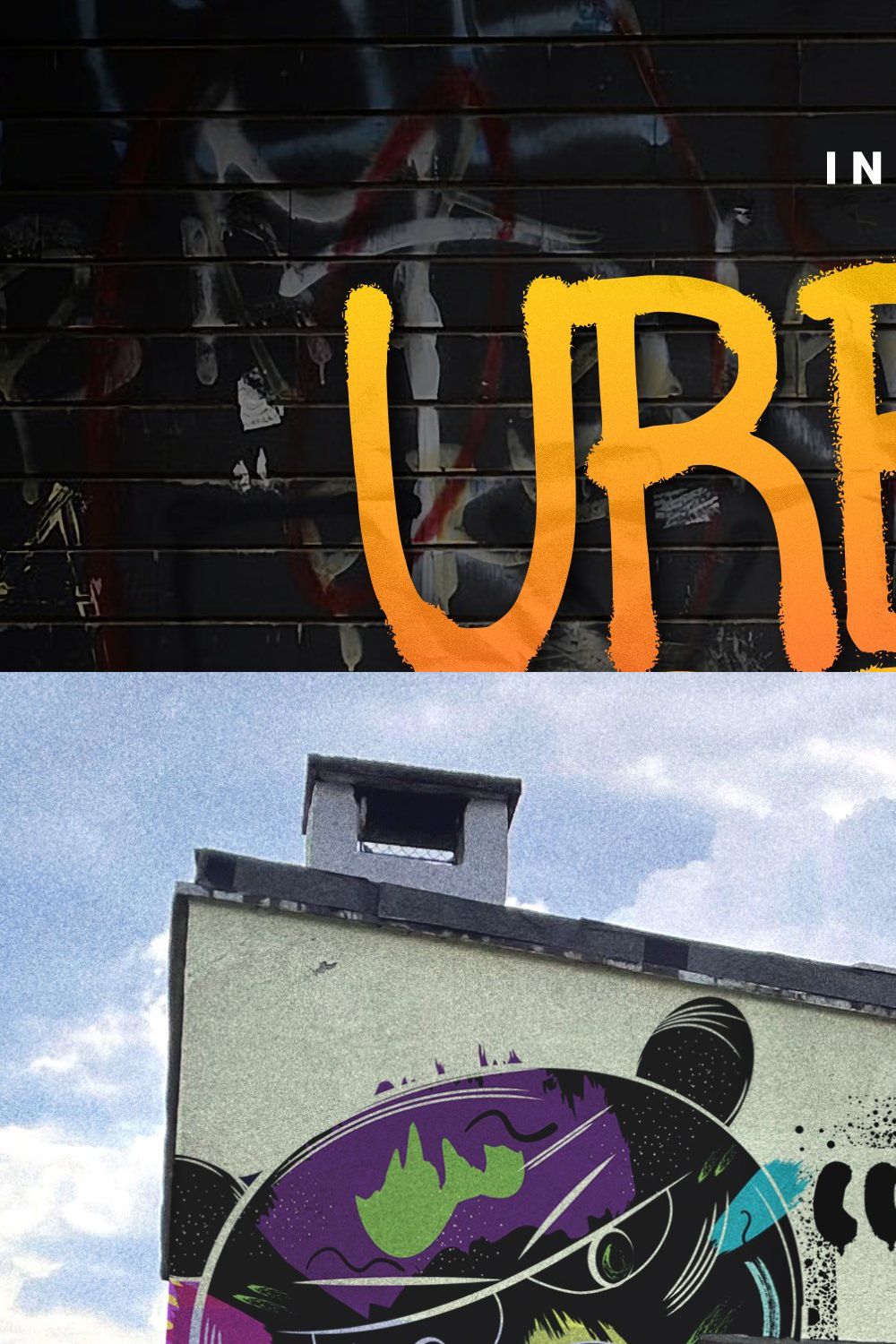 Urbandrips A Graffiti Font Style pinterest preview image.