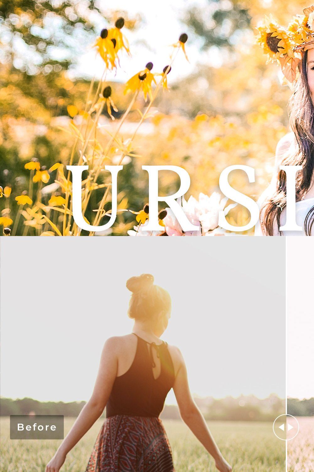 Ursinia Pro Lightroom Presets pinterest preview image.