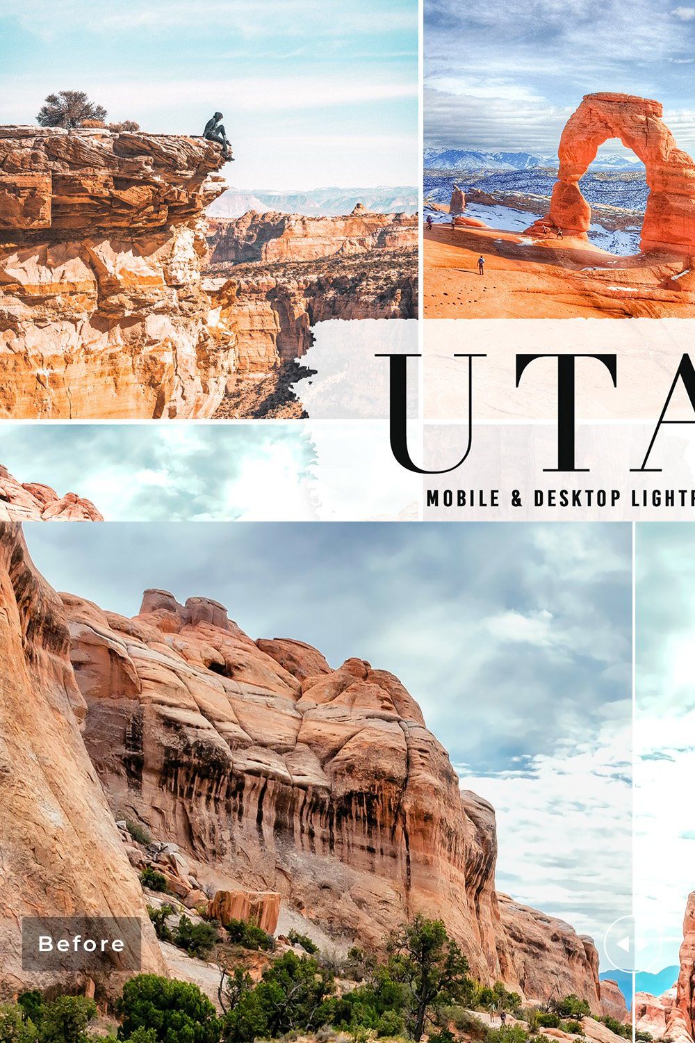 Utah Pro Lightroom Presets pinterest preview image.