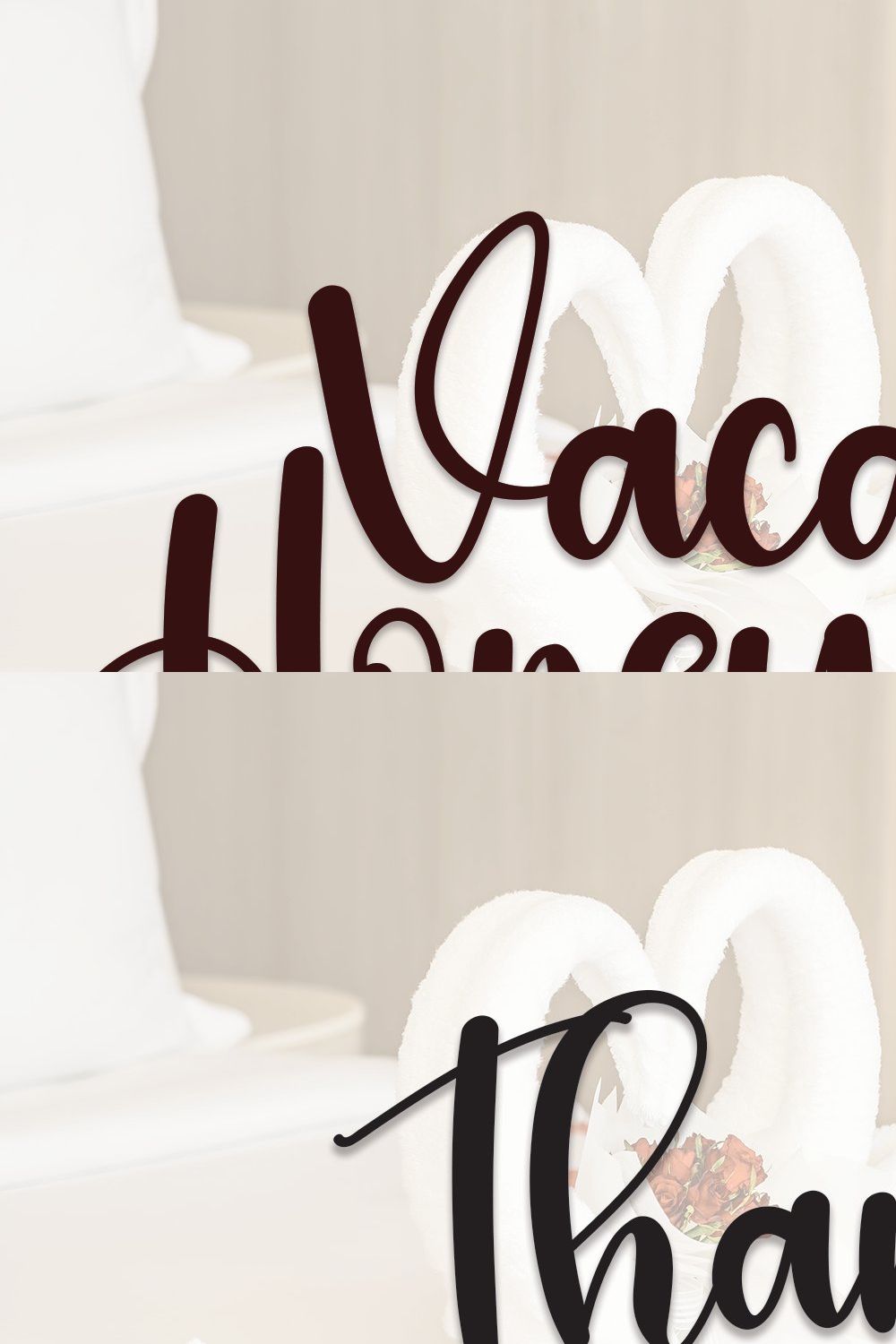 Vacation Honeymoon | Script Font pinterest preview image.