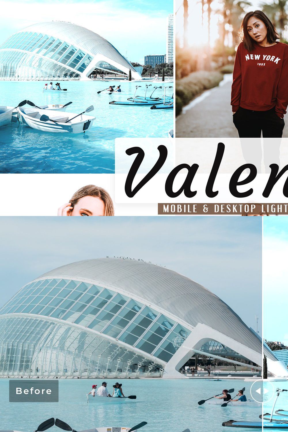 Valencia Pro Lightroom Presets pinterest preview image.