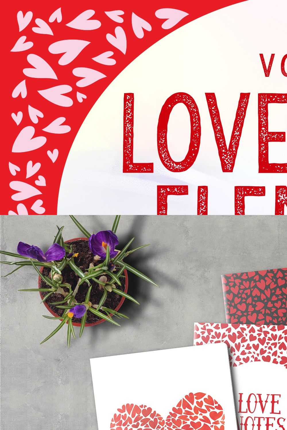 Valentine and Heart Elements to Love pinterest preview image.