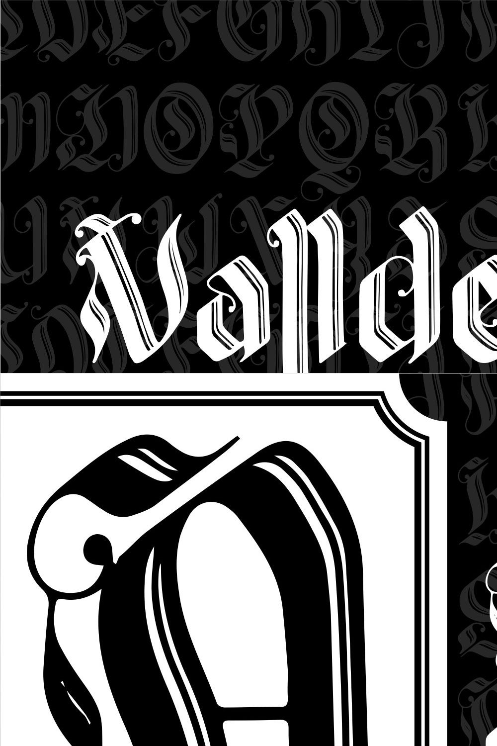 Valldemar - Blackletter pinterest preview image.