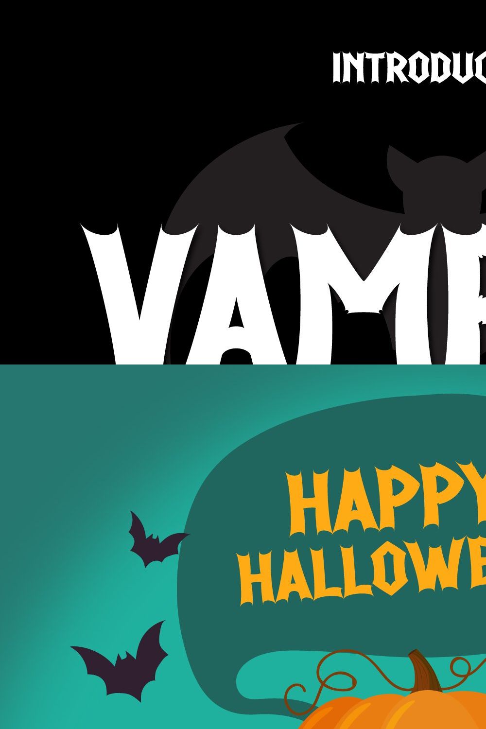 Vampire Fonts pinterest preview image.