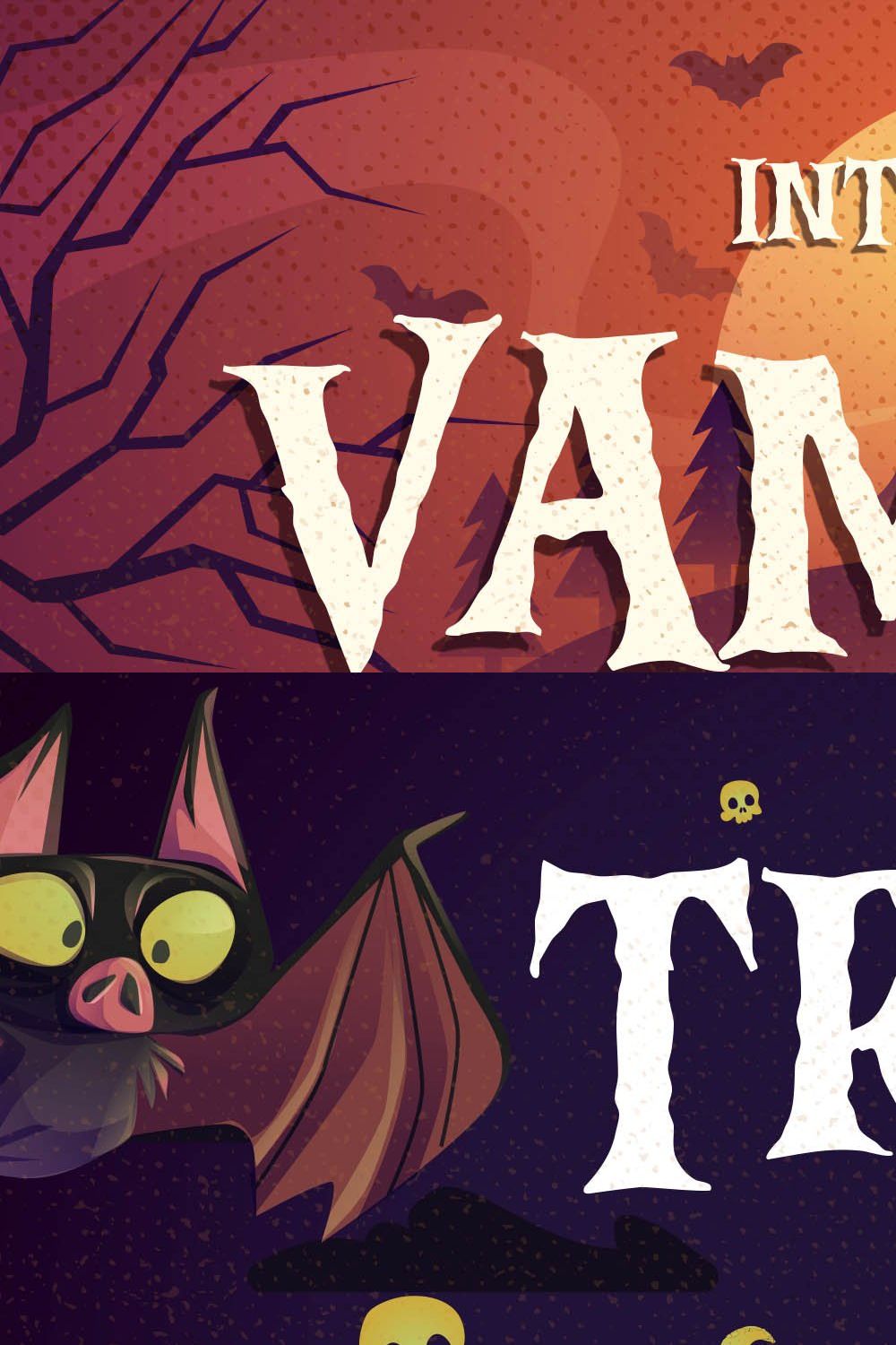 Vampire Zone - Bouncy Spooky Font pinterest preview image.