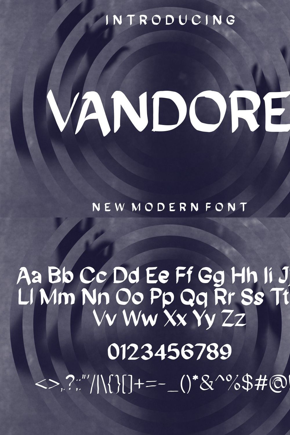 Vandore Font pinterest preview image.