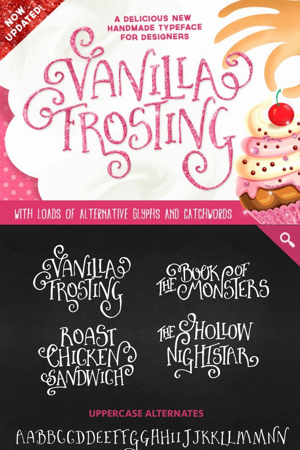 Vanilla Frosting Typeface pinterest preview image.