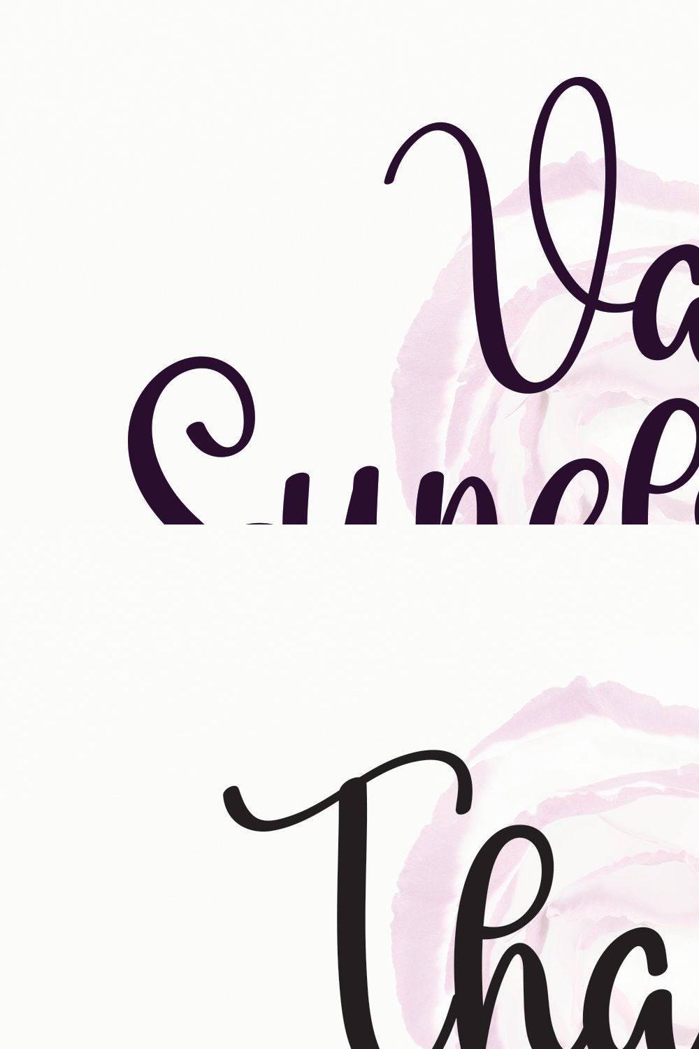 Vase Sunflower | Script Font pinterest preview image.