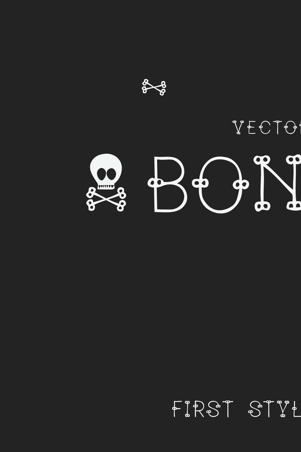 Vector Alphabet. Bones pinterest preview image.