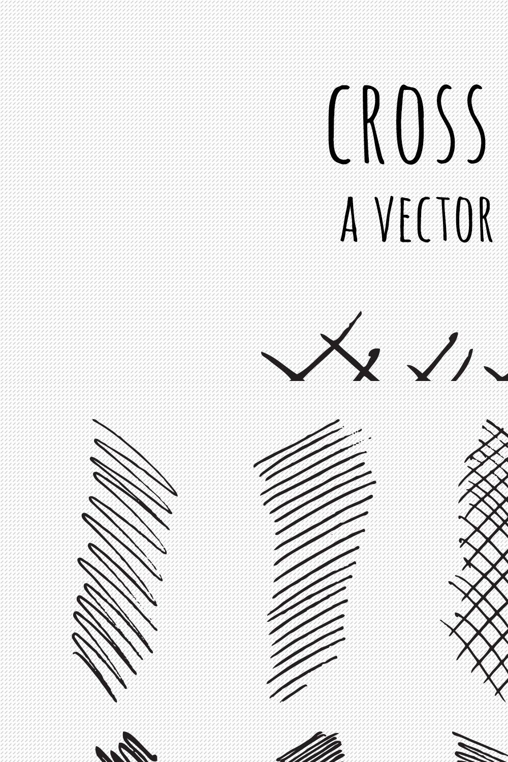 Vector Cross Hatch Brush Kit pinterest preview image.