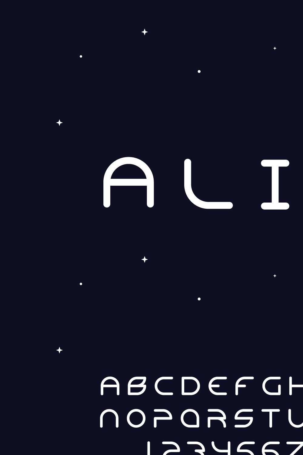 Vector Font. Alien pinterest preview image.